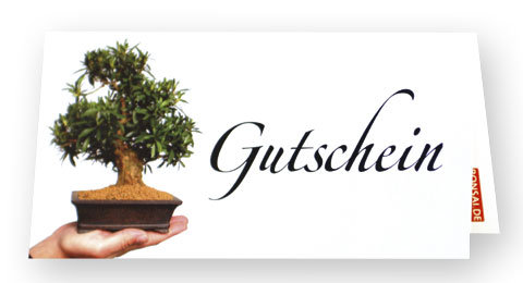 Geschenkgutschein von bonsai.de
